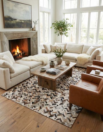 5' x 7' 6 Cowhide Rug