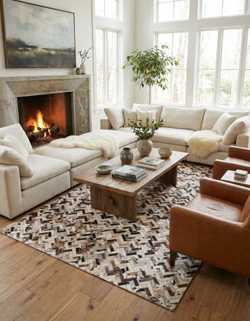 5' x 7' 6 Cowhide Rug