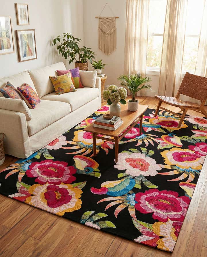 10' x 14' Easy-Clean Botanical Indoor / Outdoor Rug