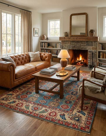 5' 8 x 7' 9 Hand Knotted Kazak Rug