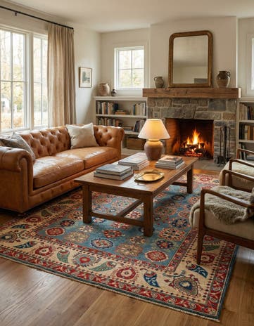 5' 8 x 7' 9 Hand Knotted Kazak Rug