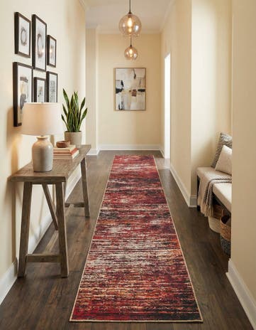 Rust Red Asha Runner Rug