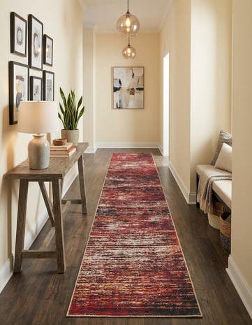 Rust Red Asha Runner Rug