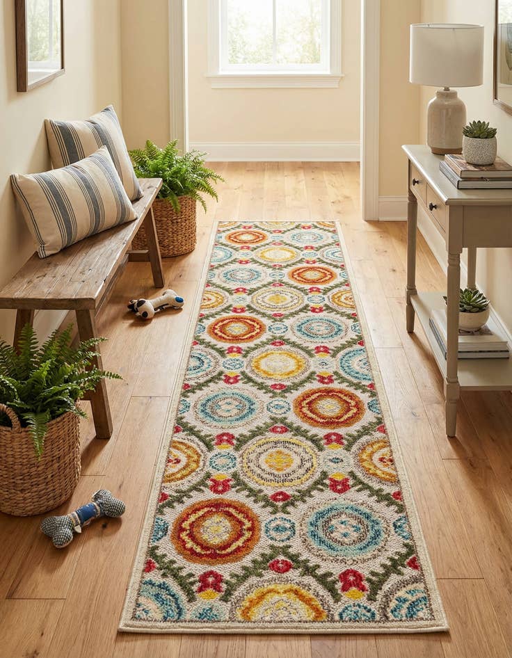 Detail image of 2' x 8' Easy-Clean Casablanca Indoor / Outdoor Runner Rug