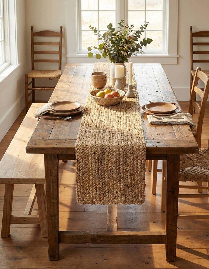 1' 2 x 10' Handmade Braided Jute Table Runn...