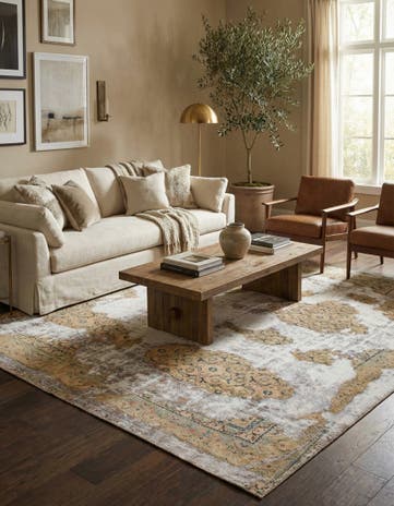 7' 4 x 8' 10 Hand Knotted Ultra Vintage Persian Wool Rug
