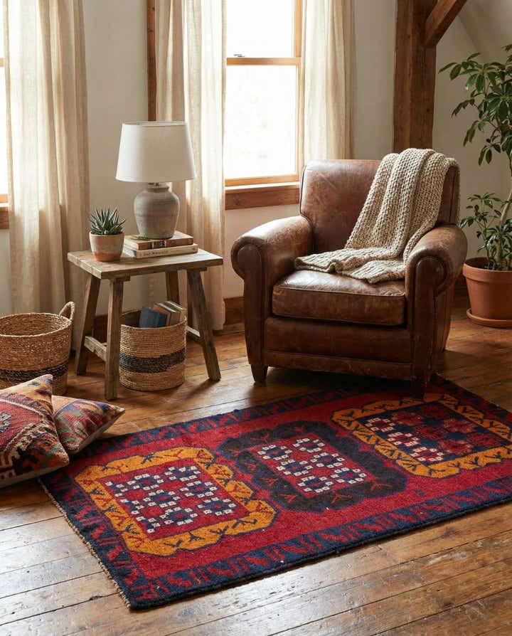 2' 10 x 4' 5 Hand Knotted Balouch Persian Wool Rug