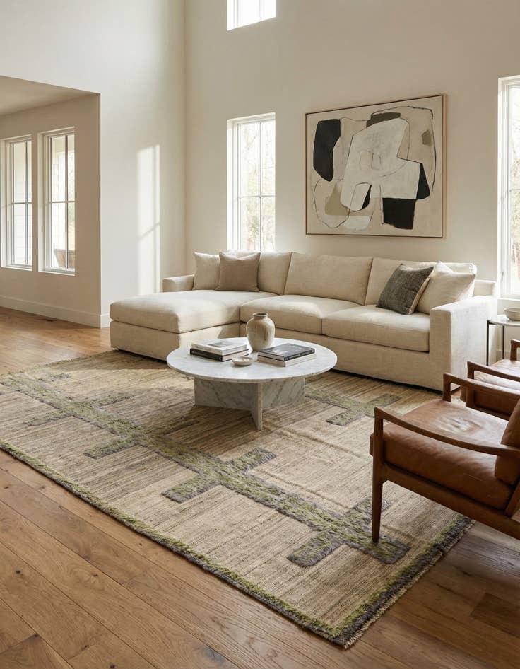 Detail image of  8' x 10' 1  Hand Knotted Darya Wool Rug