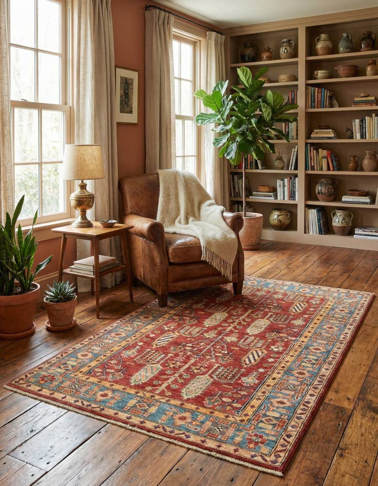 Detail image of 3' 5 x 5' 2  Hand Knotted Kazak Oriental Rug