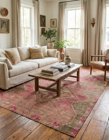 4' x 7' 4 Hand Knotted Ultra Vintage Persian Wool Rug