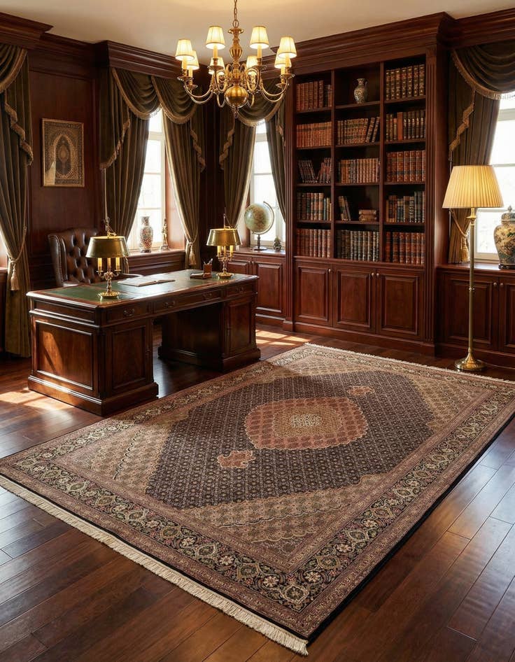 Detail image of  6' 8 x 10' 2 Tabriz Mahi Rug