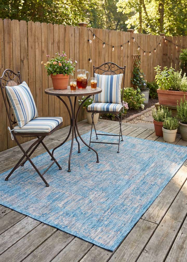 4' x 6' Easy-Clean Traditional Indoor / Outdoor Rug