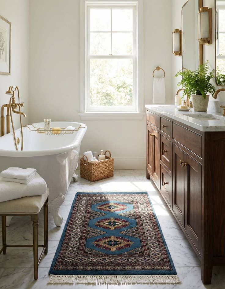 Detail image of 2' x 2' 11  Hand Knotted Bokhara Oriental Wool Rug