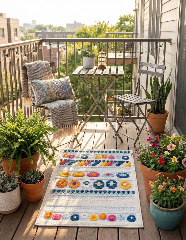 Detail image of 2' x 3' Easy-Clean Aruba Indoor / Outdoor Rug