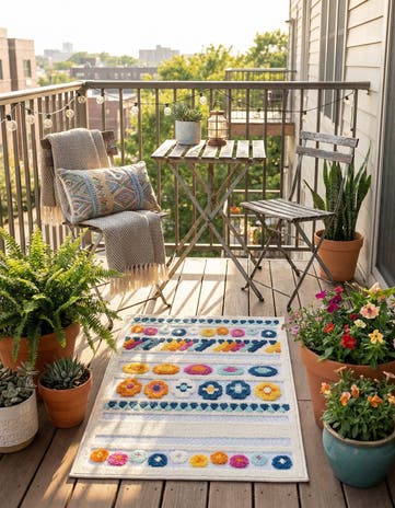Gray Easy-Clean Aruba Indoor / Outdoor Rug