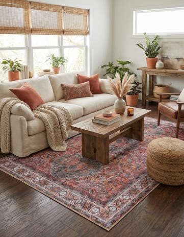 6' 1 x 9' Washable Timeless Rug