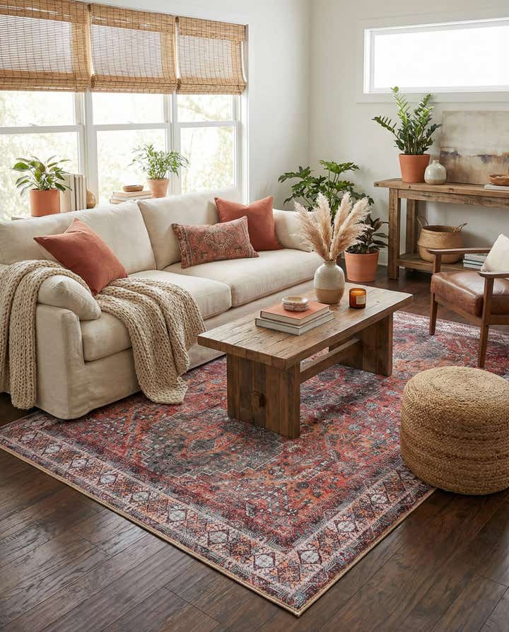 6' 1 x 9' Washable Timeless Rug