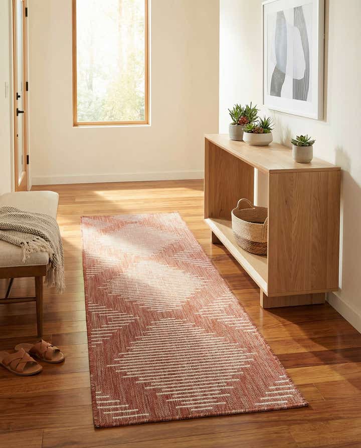 2' x 6' Easy-Clean Modern Indoor / Outdoor Runner Rug