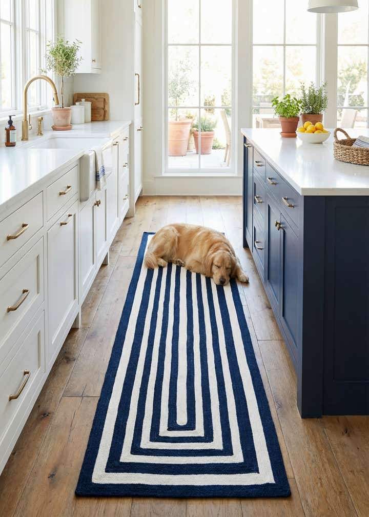 2' 7 x 10' Easy-Clean Eco Verse Washable Indoor / Outdoor Runner Rug