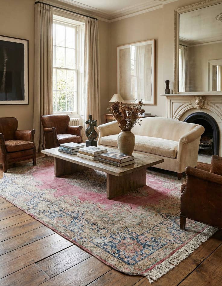 Detail image of 9' 8 x 11' 4  Hand Knotted Ultra Vintage Persian Wool Rug