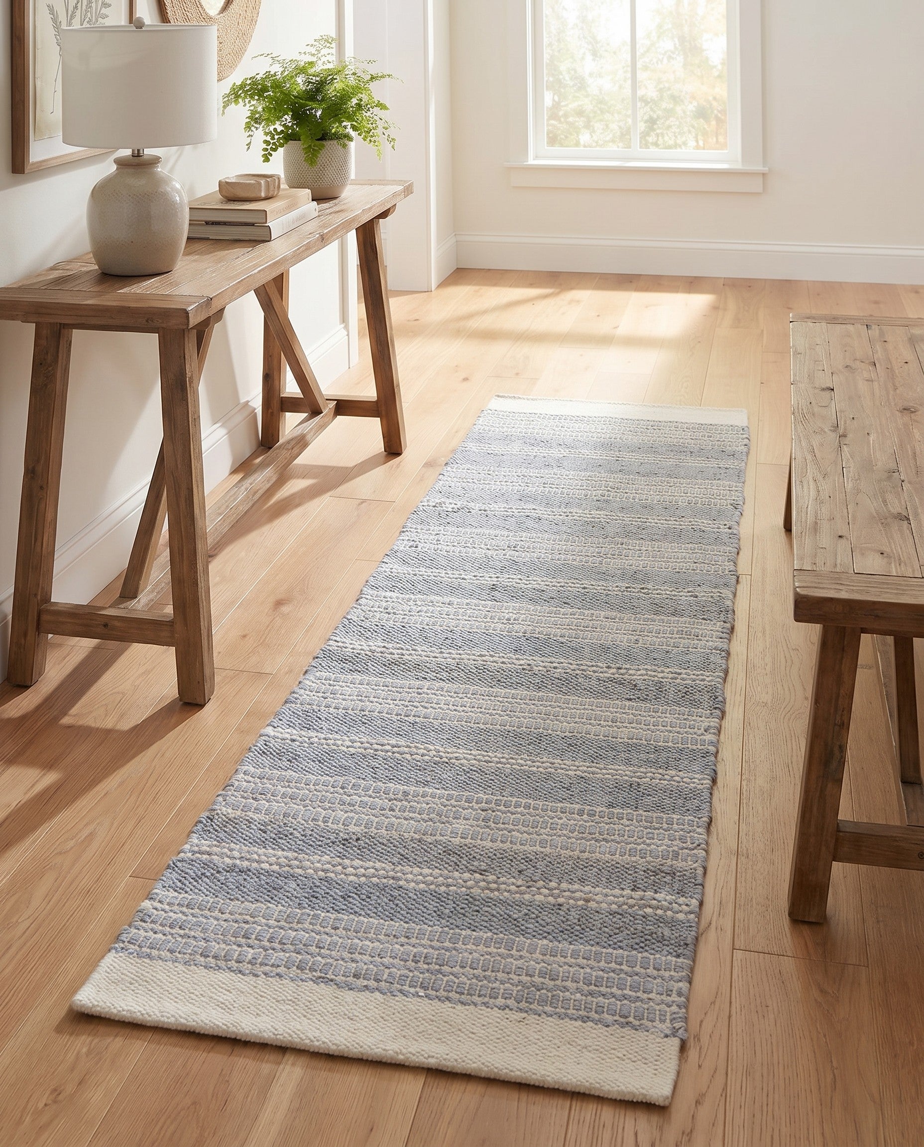 2' x 6' 1 Hand Woven Lariat Runner Rug