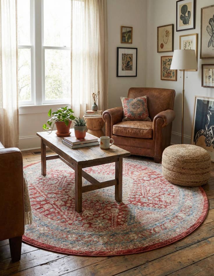 Detail image of  5' x 5' Noble Round Rug