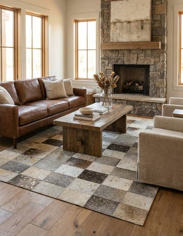 4' x 5' 10 Cowhide - Patchwork Rug