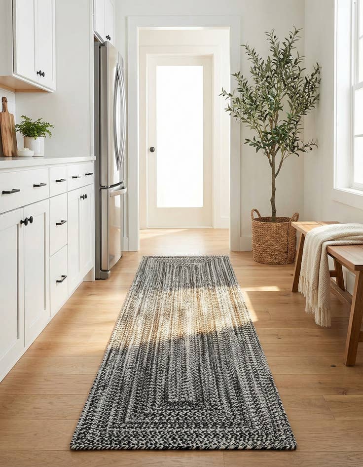 Detail image of  2' x 8'  Hand Woven Eco Verse   Washable Indoor / Outdoor Runner Rug