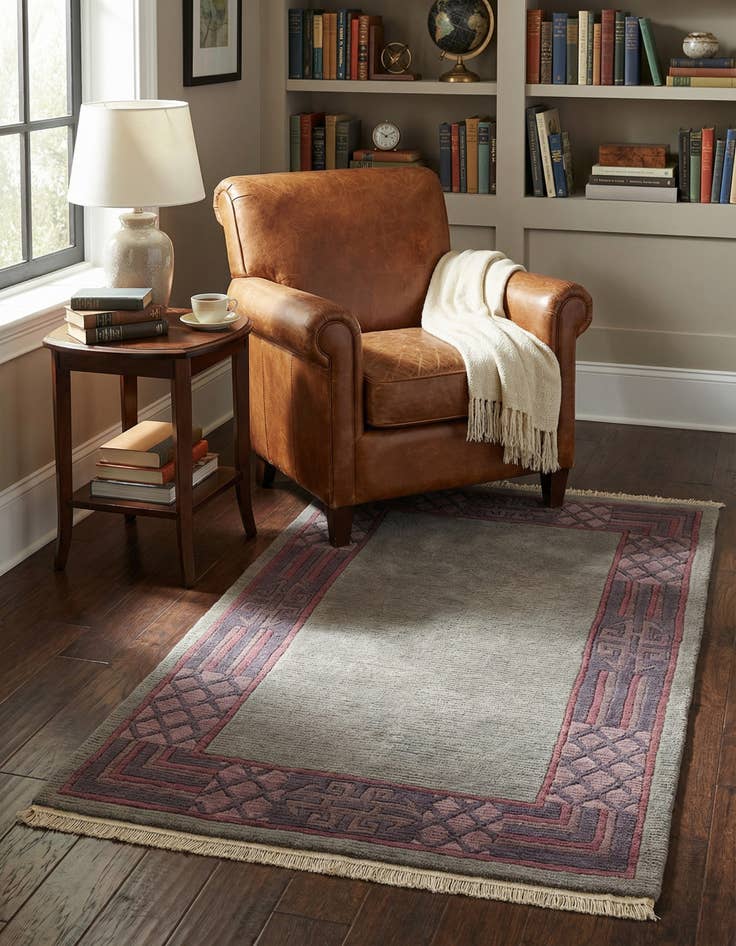 Detail image of 2' 6 x 4' 7  Hand Knotted Tibet Wool Rug