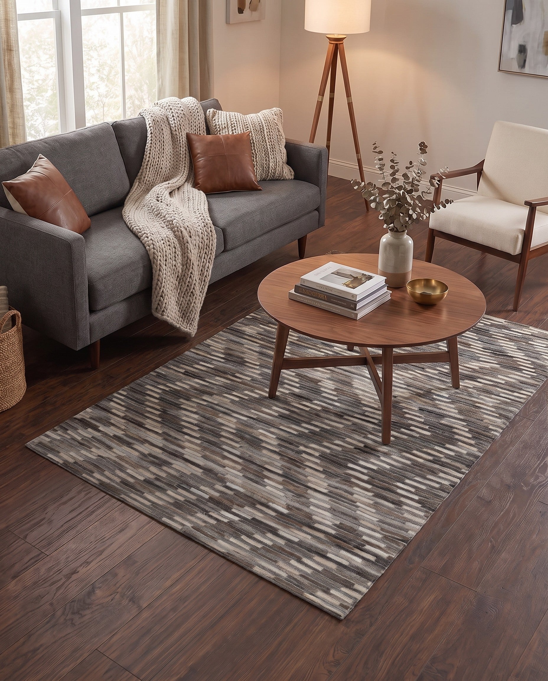 4' x 6' Cowhide Leather Rug