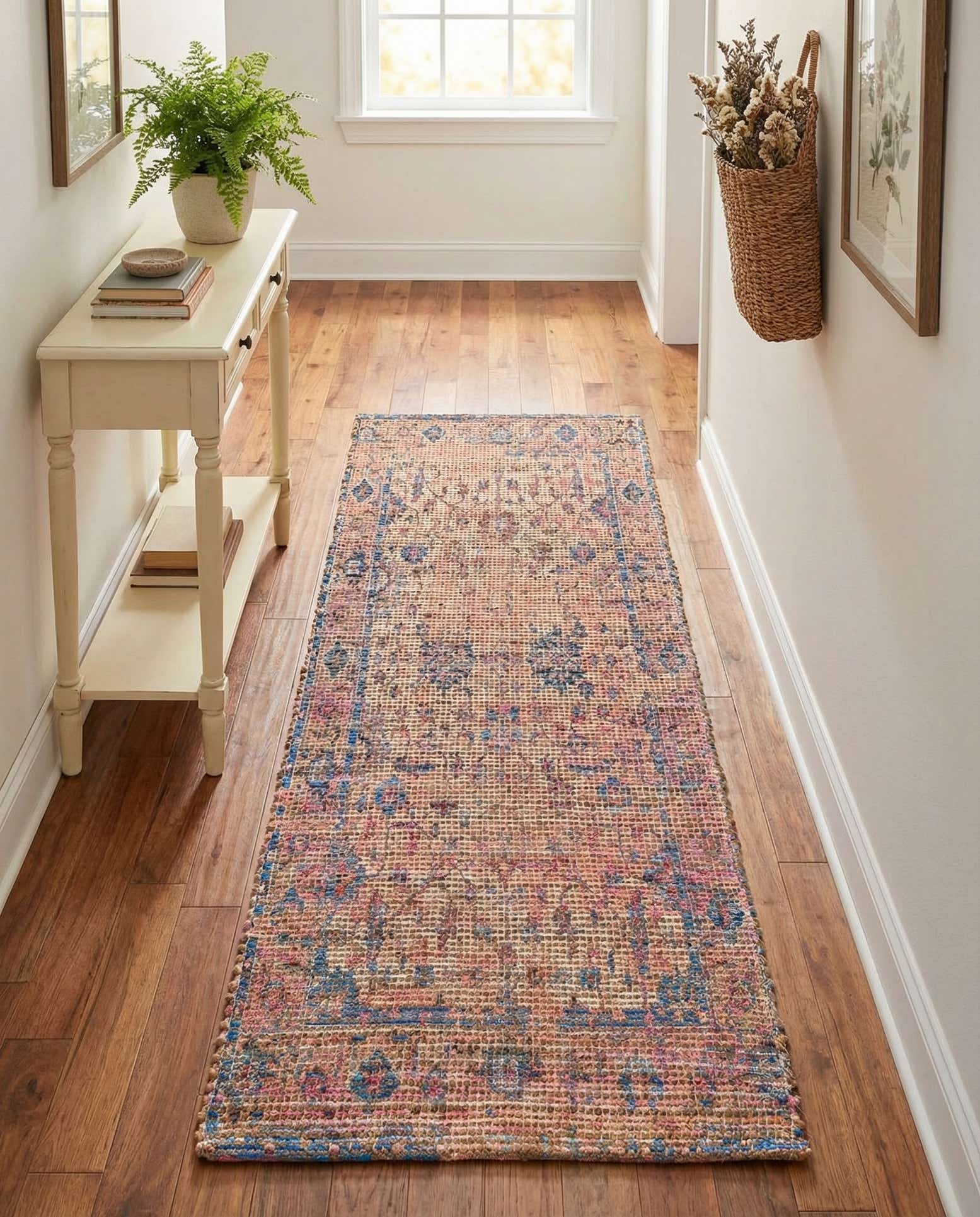 2' 2 x 6' 1 Hand Woven Chenille Jute Runner Rug