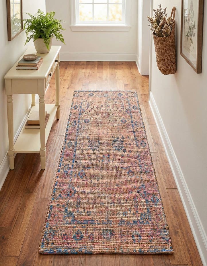 2' 2 x 6' 1 Hand Woven Chenille Jute Runner Rug