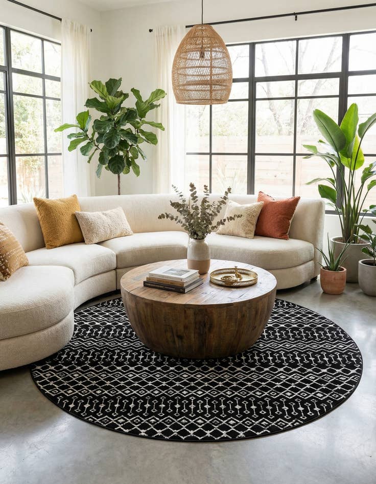 Detail image of  12' x 12' Kasbah Trellis Round Rug