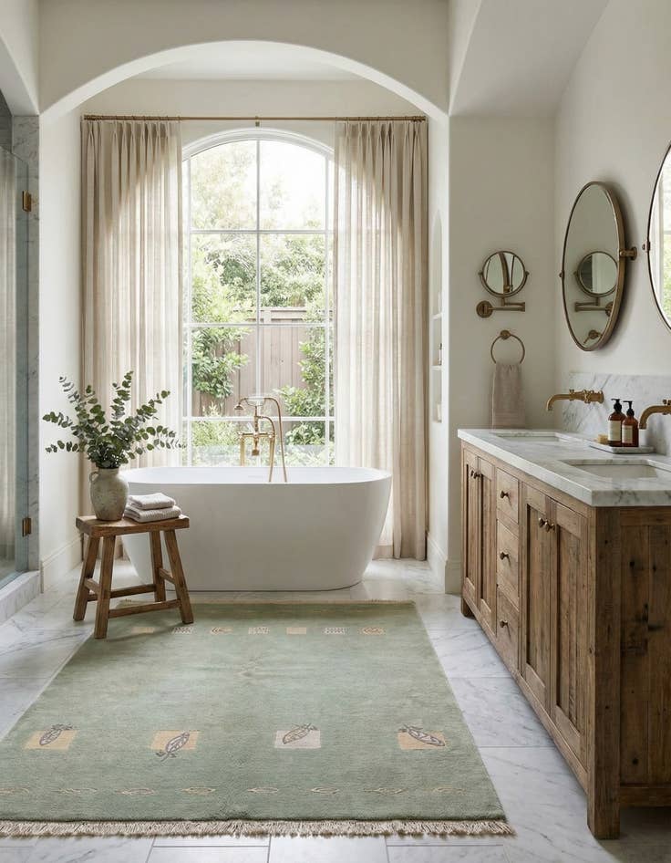 Detail image of 5' 9 x 7' 9  Hand Knotted Tibet Wool Rug