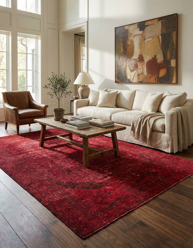 Detail image of 7' 6 x 11' 6 Hand Knotted Ultra Vintage Persian Wool Rug