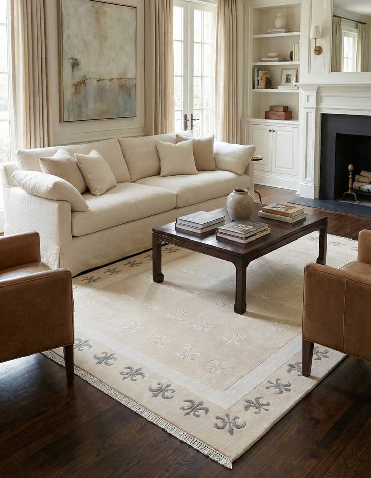 Detail image of 5' 5 x 8'  Hand Knotted Darya Wool Rug