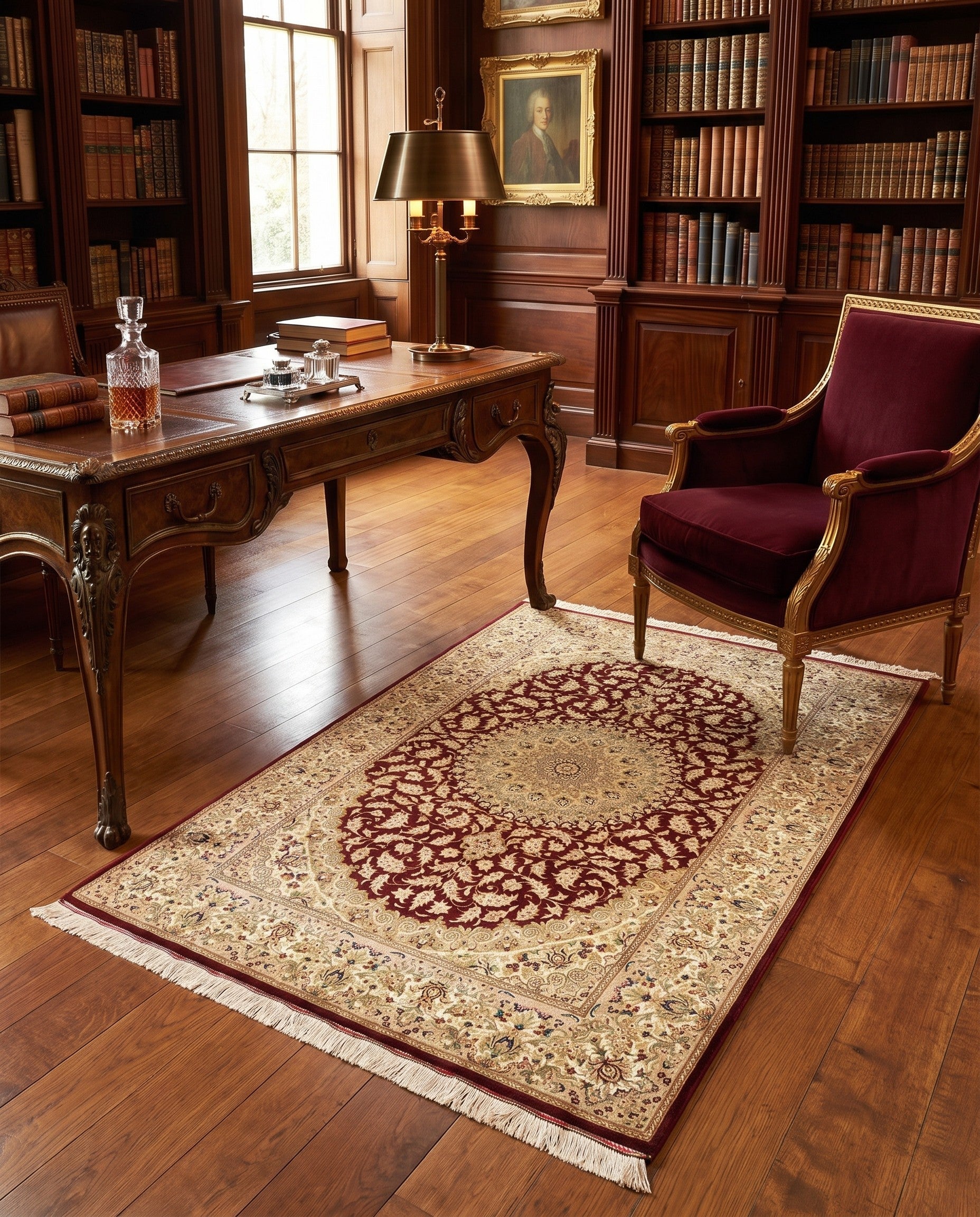 3' 3 x 4' 11 Ghom Silk Rug