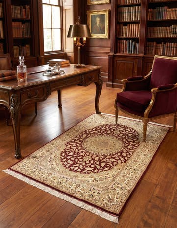 3' 3 x 4' 11 Ghom Silk Rug