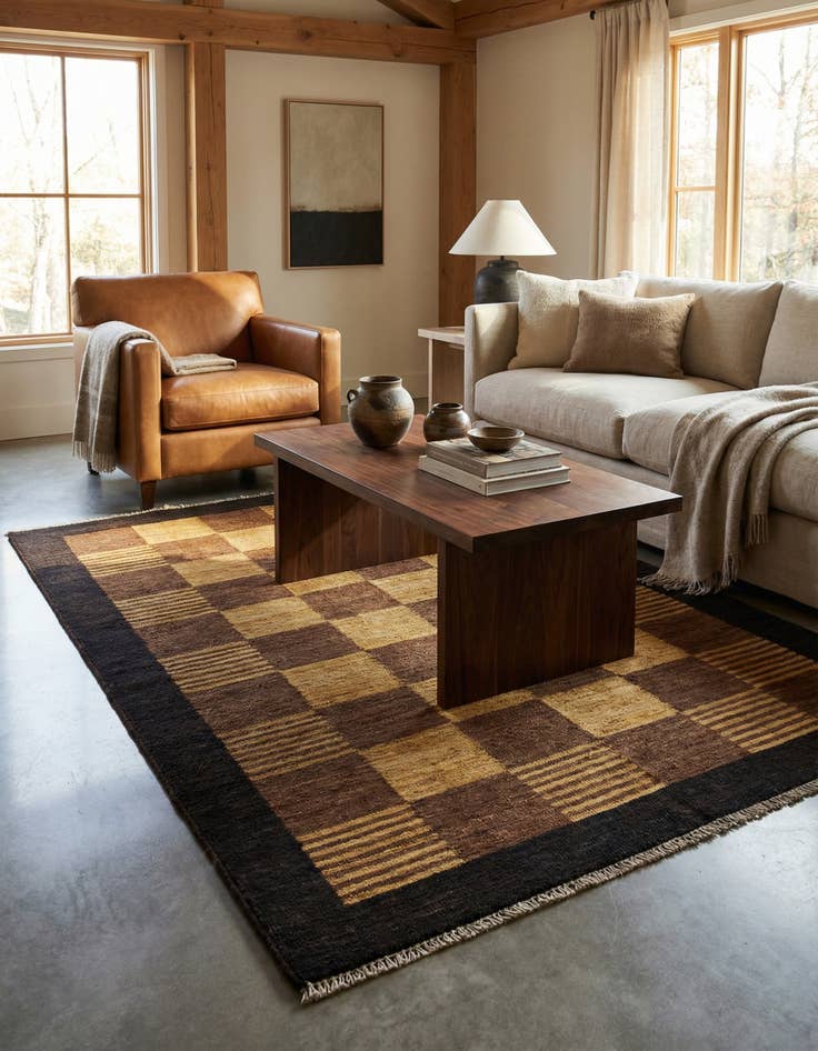 Detail image of 4' 10 x 6' 6  Hand Knotted Kashkuli Gabbeh Wool Rug