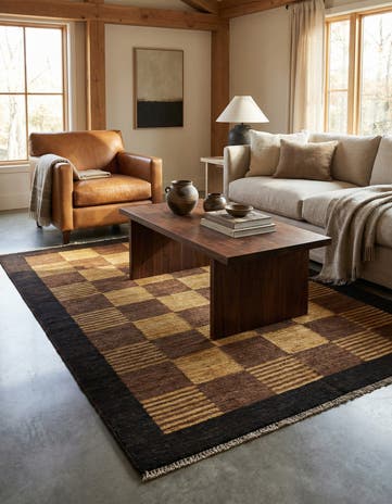 4' 10 x 6' 6 Hand Knotted Kashkuli Gabbeh Wool Rug