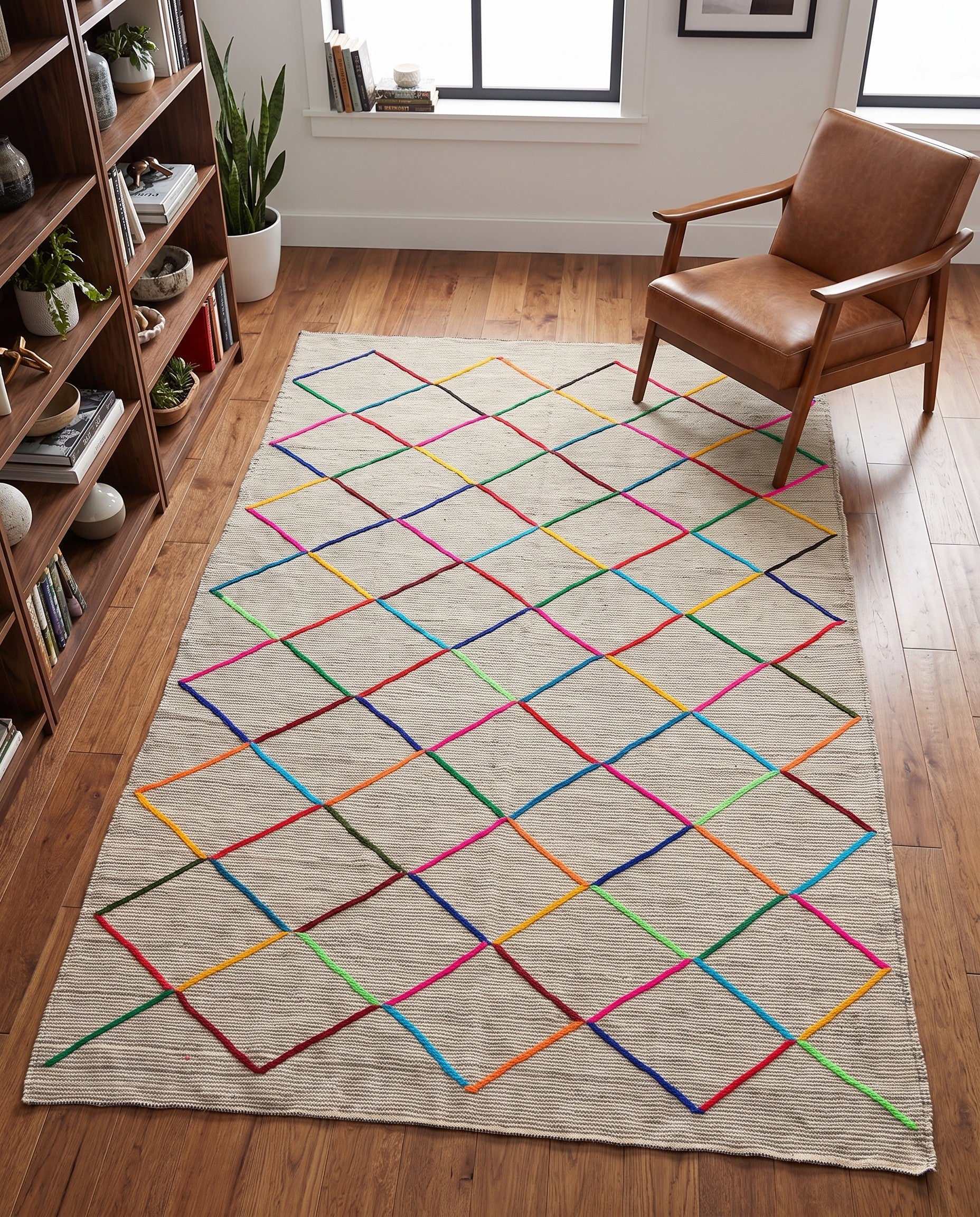 5' x 8' Hand Knotted Moroccan Wool Rug