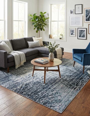 Blue and Gray Tucson Rug