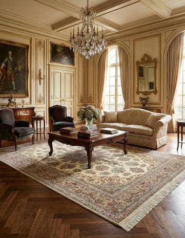 6' 6 x 9' 10 Hand Knotted Ghom Silk Persian Rug