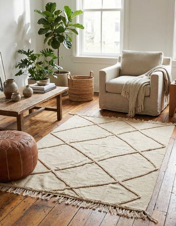4' 1 x 6' 2 Hand Woven Moroccan Wool Rug
