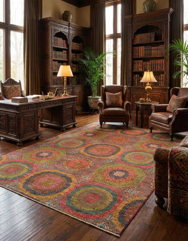 Detail image of 7' 11 x 11' 5 Mamluk Wool Rug