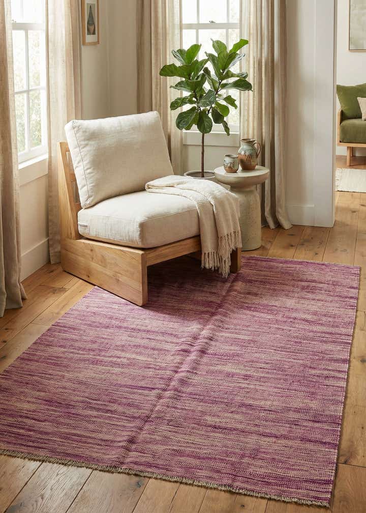 3' 11 x 5' 8 Hand Woven Kilim Modern Wool Rug