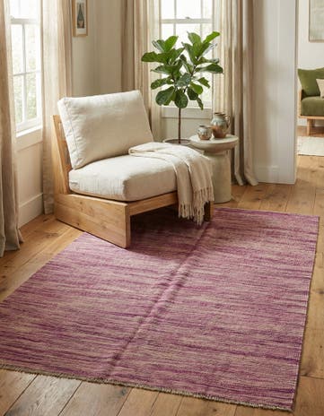 3' 11 x 5' 8 Hand Woven Kilim Modern Wool Rug