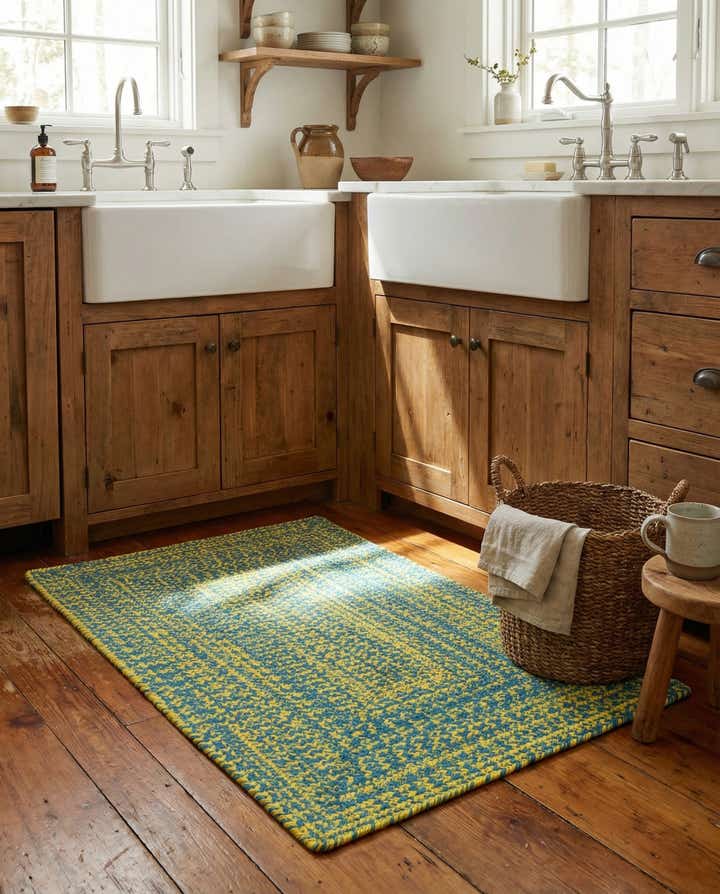 2' x 3' Hand Braided Chindi Cotton Rug