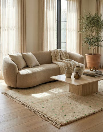 5' 2 x 8' Hand Knotted Moroccan Wool Rug