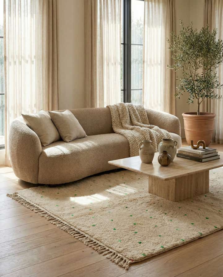 5' 2 x 8' Hand Knotted Moroccan Wool Rug